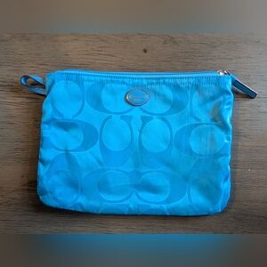 Coach Travel Cosmetic Bag in Bright Blue